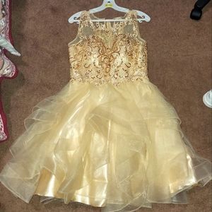 Gold Champagne Party Dress Let's